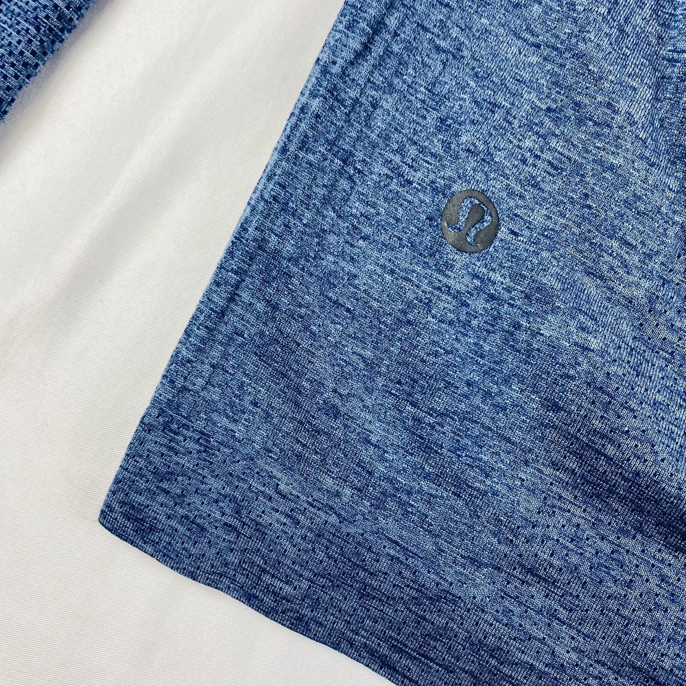 Lululemon Breathable Blue Performance L/S T Shirt Size Mens M Mint - Picture 6 of 8